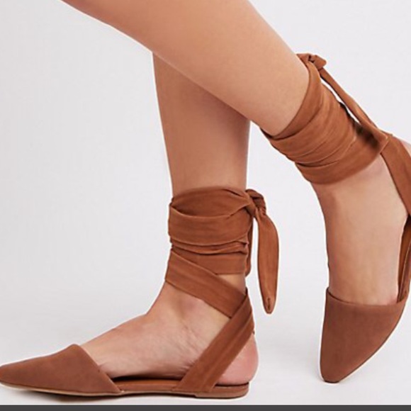 BAMBOO Shoes - Bamboo ankle tie flats.